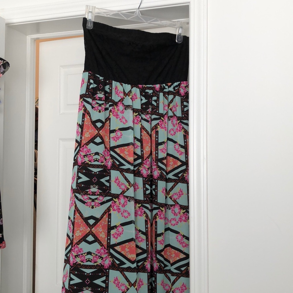 Strapless maxi dress